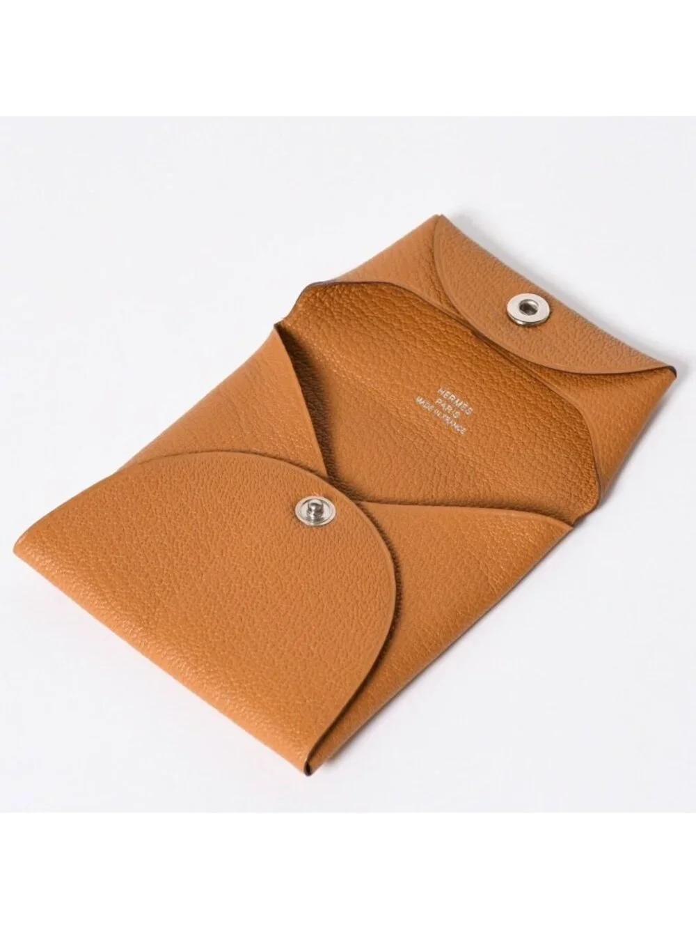 Hermes Bastia Verso Coin Purse Chevre Glitter Silver